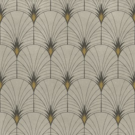 Tapeten als Design Vlies Tapete Art Deco Muster taupe braun aus Berlin kaufen